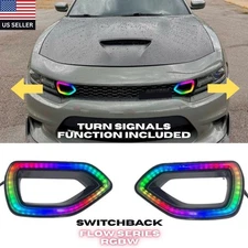 For 2015-2023 Dodge Charger SRT Scat Pack SXT  Switchback LED DRL Grille Lights