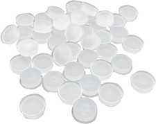 50 Pieces Silicone Flute Plug, 8 mm Universal Open Hole Plug Soft white