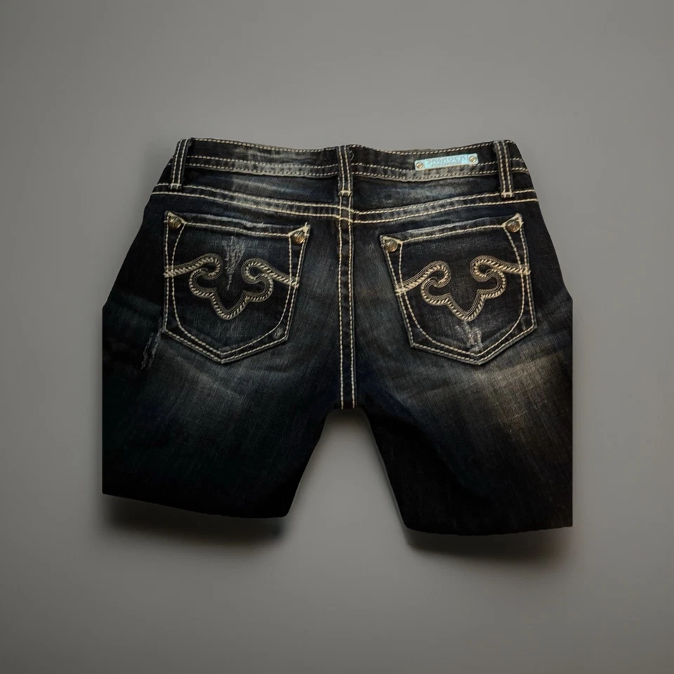 Be Rocks For Express Women's Blue  Bootcut Jeans Sz 2long NWOT Low Rise Y2K - Image 2 of 4