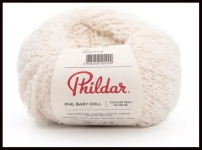 5 PELOTES DE LAINE phil BABY DOLL ecru neuves - Photo 1/4