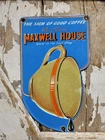 VINTAGE MAXWELL HOUSE PORCELAIN SIGN OLD HOT COFFEE TEA CAFE RESTAURANT BEVERAGE