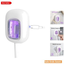 UV Toothbrush Cover and Holder for Travel and Home White Compact Automated UV...