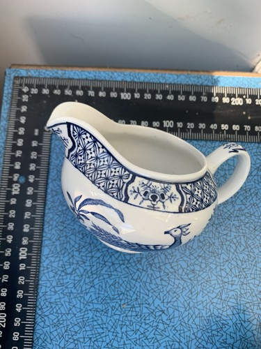 Vintage WOOD & SONS Keramik blau weiß Milchkännchen Milchkännchen & Zuckerdose YUAN Design - Bild 15 von 17