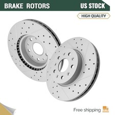 321mm Front Drilled Slotted Brake Rotors for Cadillac CTS CT5 Chevy Camaro
