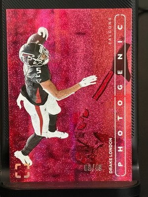 2024 Panini Photogenic Drake London #26 Red /49 Atlanta Falcons 55pt card