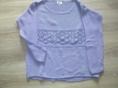 Alba Moda Pulli Pullover Shirt Strick  100% Baumwolle flieder Gr XL