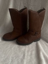 OshKosh B'gosh Toddler Girls Lumi Chocolate Brown Mid-Calf Riding Boots