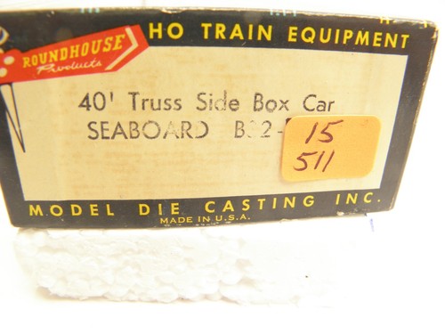 ROUNDHOUSE 40'TRUSS SIDE BOXCAR SEABOARD #15511~ESCALA HO ~KIT - Imagen 5 de 5