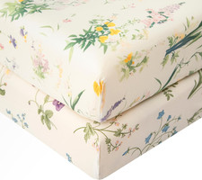 Floral Pack N Play Sheets Fitted 2 Pack Stretchy Microfiber Jersey Knit Flower M
