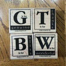 Stampin' Up Wood-Mounted Rubber Stamp Around the Block Set