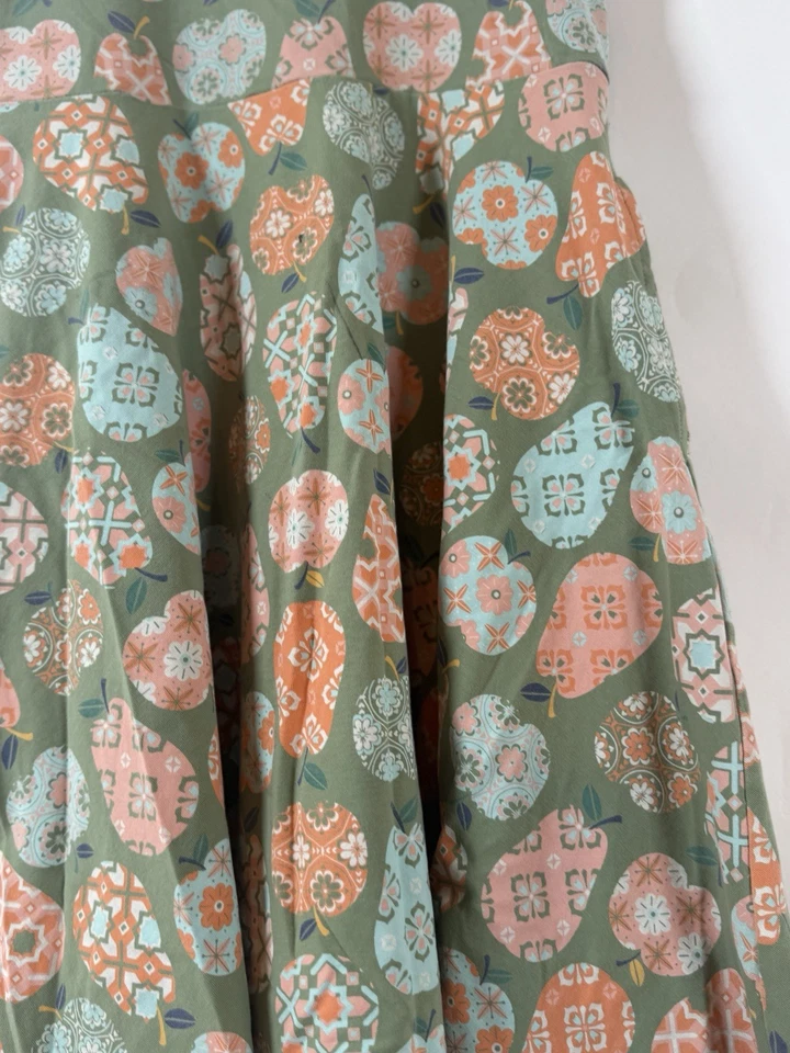 Girls Matilda Jane Green Apples Pears Dress Size 12 Whimsical - Image 3 of 4