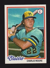 1978 TOPPS #51  Charlie Moore  MILWAUKEE BREWERS  EX-MINT  A