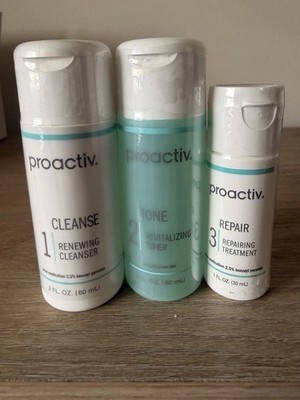 Proactiv 3 Step Acne Treatment System Cleanse Tone Repair New Sealed