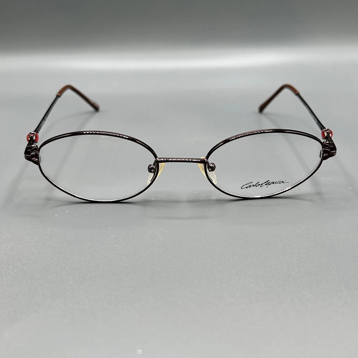 Carlo Capucci CC54 Glasses Oval Metal Frame Size 52-18-140 Brown Display