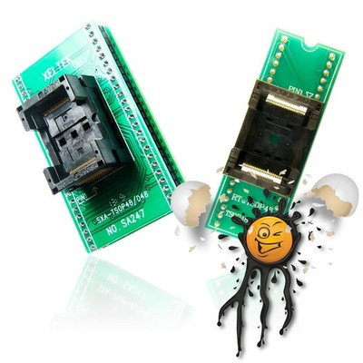 TSOP48 TO DIP48 ZIF Socket Konverter Modul Programmer RAM EMMC Flash Adapter 0,5