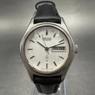 Seiko Watch Women 25mm Silver Dial Silver Tone Daydate Round 4326-0070 New Batt