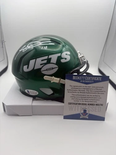 Sam Darnold New York Jets Autographed Signed Riddell Mini Helmet Beckett COA