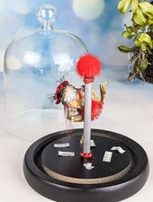 Stripper Leopard Frog Glass Dome Taxidermy Specimen Oddity Curiosity decor gift