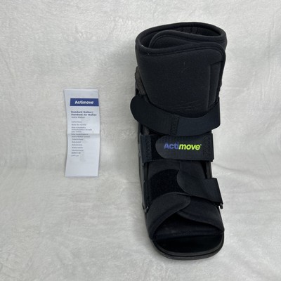 Actimove Ankle Walker Standard Low Size Large Men's 10-12 Women's 11-13 Black