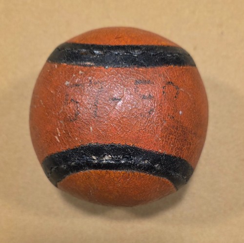 Vintage/Rare (50s) Soft Orange 16" Softball w/ Bold Black Seams - Exc. Cond