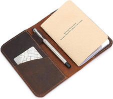 Leather Journal Cover for Field Notes, Notebook Cover for Cahier, Wallet Case, 