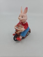 Vntage Easter Unlimited 4044 Bunny Hard Plastic Friction 3-Wheeled Pedaling Toy