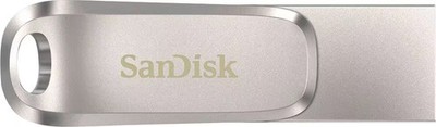 SANDISK - Ultra Dual Drive Luxe 128GB USB 3.1, USB Type-C Flash Drive - Silver