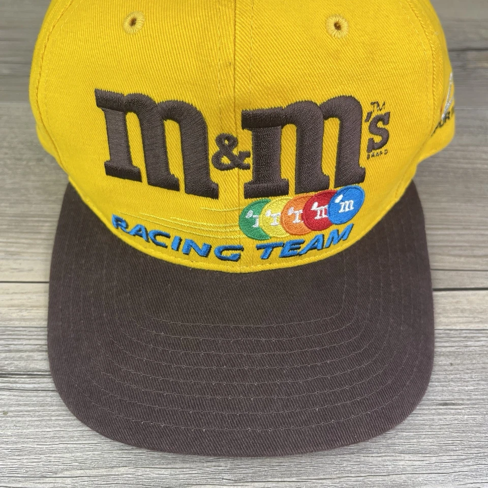Vintage M&Ms NASCAR Hat Cap Snapback Ernie Irvan PIT CREW ISSUE 36 MB2 Racing - Image 3 of 4