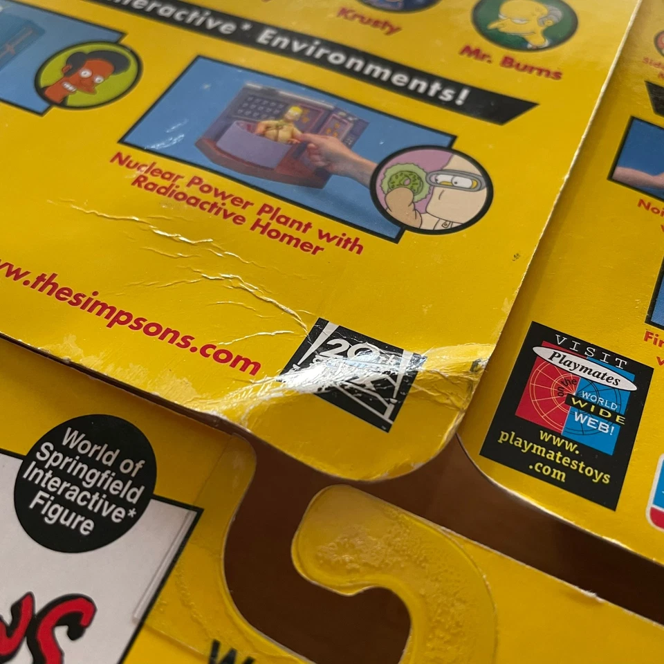 The Simpsons Playmates World of Springfield New NIB Sealed Figures Lot of 5 Lisa - Image 3 of 4