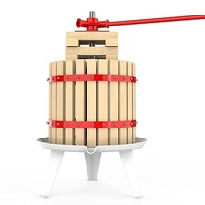  Wine Press & Fruit Cider Press 3.2 Gal - Solid Beech Manual 3.2 Gallon Red