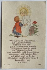 orig. Andachtsbild Heiligenbild antik Andachtsbildchen um 1930 Jesus Kind Gebet