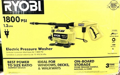 #ad #ad 1800 PSI 1.2 GPM Cold Water Corded Electric Pressure Washer Model # RY141803 $60.00