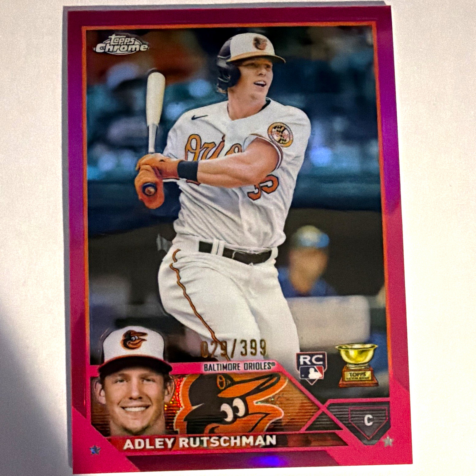 Topps 2023 Chrome Adley Rutschman #1 RC Magenta Refractor /399 Orioles