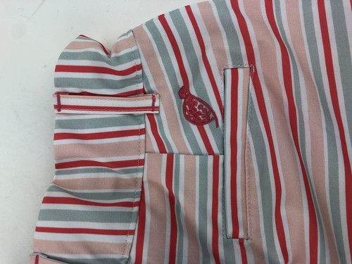 Turtles & Tees Girls Small S 5/6 Athletic Golf Tennis Shorts Striped - Pink - Picture 4 of 7