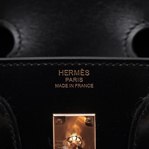 Hermès Birkin 25 Serie Box calf Black Gold Metal Fittings W: 2024 - Picture 10 of 11