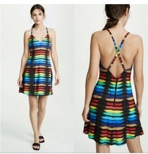 Alice + Olivia Alves Rainbow Tie Dye Mini Dress