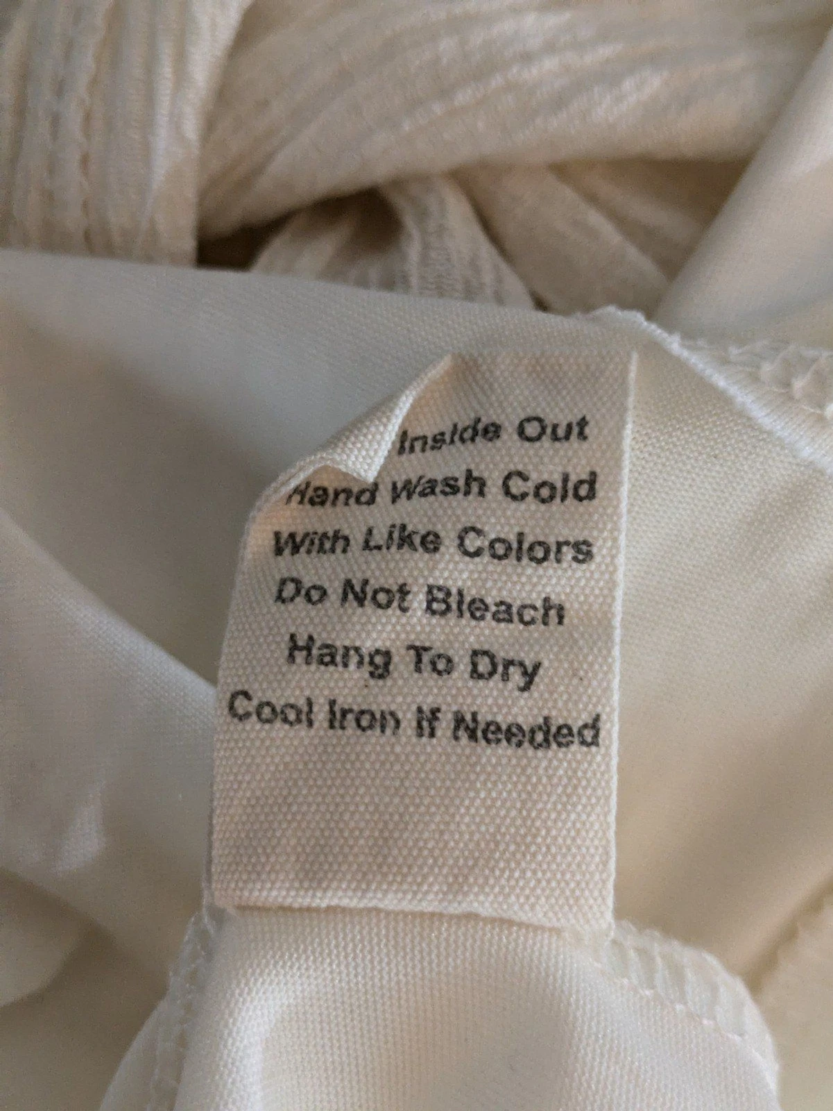 OFF WHITE Abito Sweet Wanderer bianco sporco avorio garza media fata estate vaniglia contadina