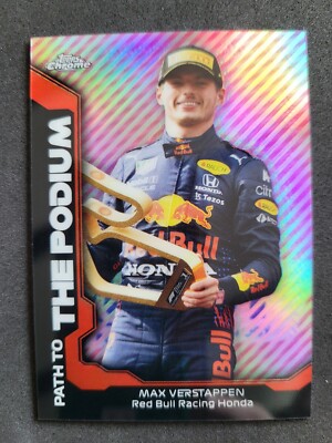 2021 Topps Chrome Formel 1, Max Verstappen, Red Bull, Path To THe Podium