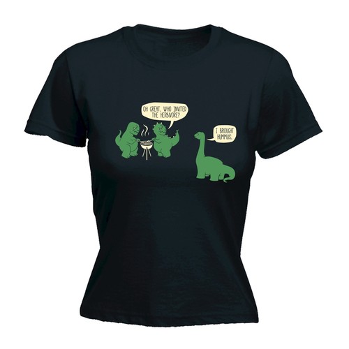 Dinosaur Bbq WOMENS T-SHIRT Tee T-REX 
