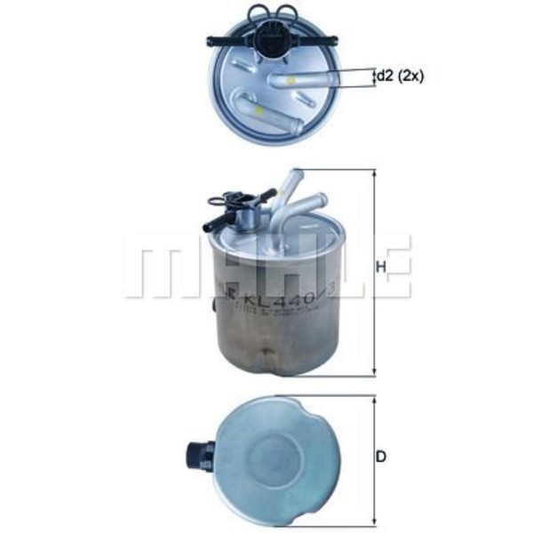 Mahle Kraftstofffilter Filter Leitungsfilter FüR Nissan NP300 Navara-image