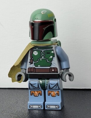 LEGO Star Wars Boba Fett Minifigure Head Beard Stubble 9496 sw0396