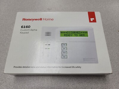 Honeywell Resideo 6160 Custom 32 Character Alpha Display Security Alarm Keypad