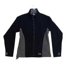 The North Face Size M Agave Fleece Full Zip Winter Jacket Pockets Colorblock