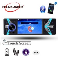 Single 1 Din 4" Car Stereo Radio Bluetooth Audio In-Dash Touch Screen USB/TFAU7X