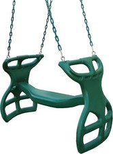 WS 3452 Heavy Duty Two Person Dual Glider Swing,18" W x 25 in H x 40" L, Green