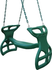 WS 3452 Heavy Duty Two Person Dual Glider Swing,18" W x 25 in H x 40" L, Green