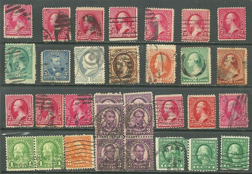 59 US 1898 # 183 - 2¢ Jackson, # 206 -1¢ Frankl, # 184 -3¢ Wash, 209 - 10¢ Jeff - Picture 3 of 3