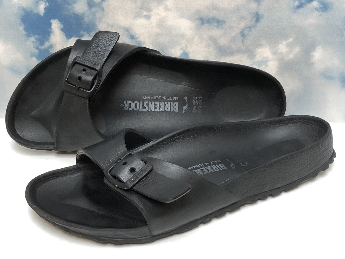 Birkenstock Madrid EVA One Strap Slides Sandals Adjustable Buckle Black  37/6 US