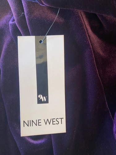 NWT Nine West Burnout Velvet dress Color: Purple Size: Small MSRP: $89 - Picture 5 of 9