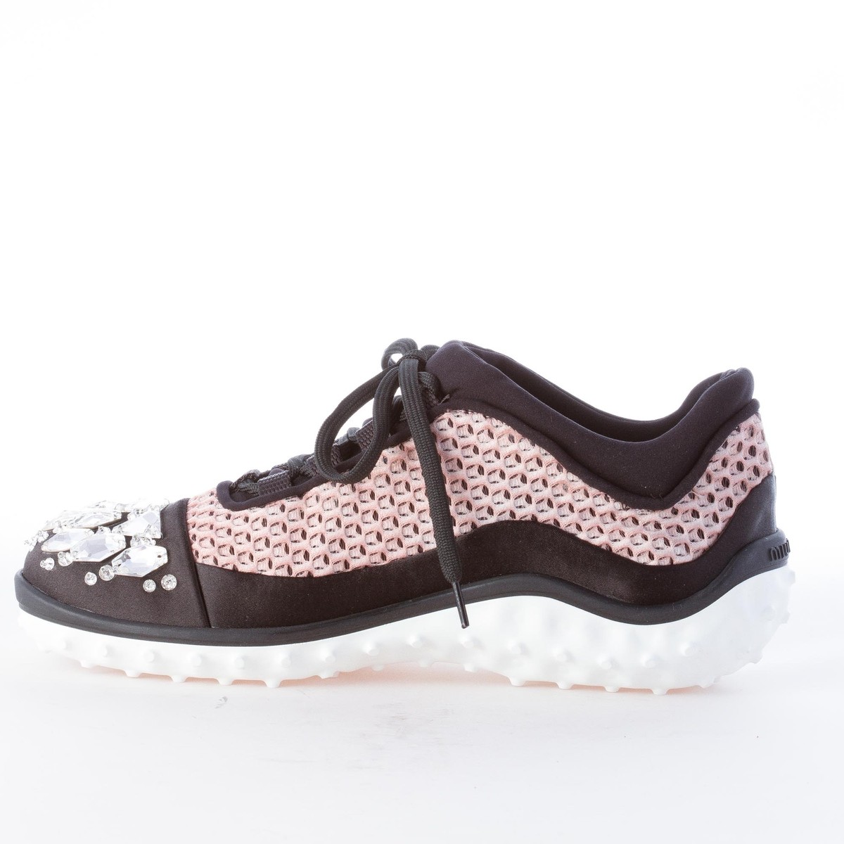 【新作】MIUMIU サテンバレリーナ【pink・black】 MIU MIU women shoes new Black satin pink fabric sneaker with